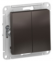 Schneider Electric ATLAS DESIGN 2-клавишный ПЕРЕКЛЮЧАТЕЛЬ, сх.6, 10АХ, механизм, МОККО ATN000665