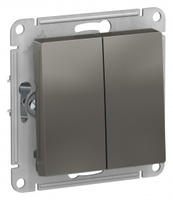 Schneider Electric ATLAS DESIGN 2-клавишный ВЫКЛЮЧАТЕЛЬ, сх.5, 10АХ, механизм, СТАЛЬ ATN000951