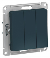 Schneider Electric ATLAS DESIGN 3-клавишный ВЫКЛЮЧАТЕЛЬ, сх.1+1+1, 10АХ, механизм, ИЗУМРУД ATN000831
