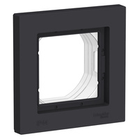 Schneider electric ATLAS DESIGN AQUA 1-постовая РАМКА IP44, КАРБОН ATN441001