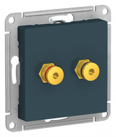 Schneider Electric ATLAS DESIGN АУДИОРОЗЕТКА двухместная, ИЗУМРУД ATN000887
