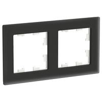 Schneider electric ATLAS DESIGN NATURE 2-постовая РАМКА, МАТОВОЕ ОРГАНИЧЕСКОЕ СТЕКЛО ЧЕРНЫЙ ATN331002