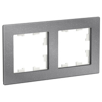 Schneider electric ATLAS DESIGN NATURE 2-постовая РАМКА, МРАМОР АЙС ГРЕЙ ATN343202