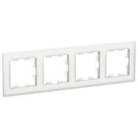 Schneider electric ATLAS DESIGN NATURE 4-постовая РАМКА, МАТОВОЕ ОРГАНИЧЕСКОЕ СТЕКЛО БЕЛЫЙ ATN330104