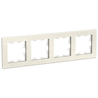 Schneider electric ATLAS DESIGN NATURE 4-постовая РАМКА, МРАМОР КРЕМ РОЯЛ ATN343104