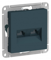 Schneider Electric ATLAS DESIGN РОЗЕТКА двойная компьютерная RJ45+RJ45, кат.5E, механизм, ИЗУМРУД ATN000885