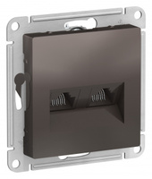 Schneider Electric ATLAS DESIGN РОЗЕТКА двойная компьютерная RJ45+RJ45, кат.5E, механизм, МОККО ATN000685