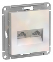 Schneider Electric ATLAS DESIGN РОЗЕТКА двойная компьютерная RJ45+RJ45, кат.5E, механизм, ЖЕМЧУГ ATN000485