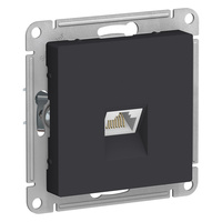 Schneider electric ATLAS DESIGN РОЗЕТКА компьютерная RJ45, кат. 6A, механизм, КАРБОН ATN001086