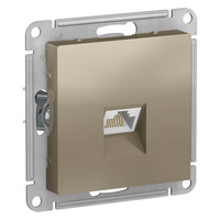 Schneider electric ATLAS DESIGN РОЗЕТКА компьютерная RJ45, кат. 6A, механизм, ШАМПАНЬ ATN000586