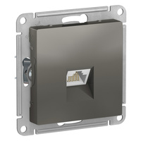 Schneider electric ATLAS DESIGN РОЗЕТКА компьютерная RJ45, кат. 6A, механизм, СТАЛЬ ATN000986