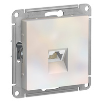 Schneider electric ATLAS DESIGN РОЗЕТКА компьютерная RJ45, кат. 6A, механизм, ЖЕМЧУГ ATN000486