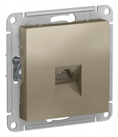 Schneider Electric ATLAS DESIGN РОЗЕТКА компьютерная RJ45, механизм, ШАМПАНЬ ATN000583