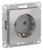 Schneider Electric ATLAS DESIGN РОЗЕТКА с заземлением, 16А, механизм, АЛЮМИНИЙ ATN000343