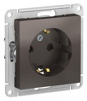 Schneider Electric ATLAS DESIGN РОЗЕТКА с заземлением со шторками, 16А, механизм, МОККО ATN000645