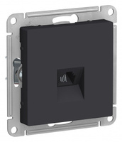 Schneider Electric ATLAS DESIGN РОЗЕТКА телефонная RJ11, механизм, КАРБОН ATN001081