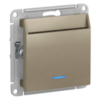 Schneider electric ATLAS DESIGN ВЫКЛЮЧАТЕЛЬ карточный 10А, без задержки времени, механизм, ШАМПАНЬ ATN000567