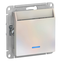 Schneider electric ATLAS DESIGN ВЫКЛЮЧАТЕЛЬ карточный 10А, без задержки времени, механизм, ЖЕМЧУГ ATN000467