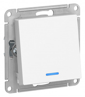 Schneider Electric ATLAS DESIGN 1-кл ПЕРЕКЛЮЧАТЕЛЬ с подсветкой, сх.6а, 10АХ, механизм, БЕЛЫЙ ATN000163