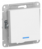 Schneider Electric ATLAS DESIGN 1-клавишный ВЫКЛЮЧАТЕЛЬ с подсветкой, сх.1а, 10АХ, механизм, БЕЛЫЙ ATN000113