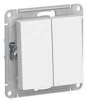 Schneider Electric ATLAS DESIGN 2-клавишный ПЕРЕКЛЮЧАТЕЛЬ, сх.6, 10АХ, механизм, БЕЛЫЙ ATN000165