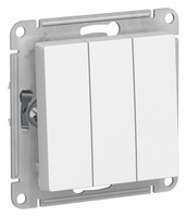 Schneider Electric ATLAS DESIGN 3-клавишный ВЫКЛЮЧАТЕЛЬ, сх.1+1+1, 10АХ, механизм, БЕЛЫЙ ATN000131
