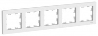 Schneider Electric ATLAS DESIGN 5-постовая РАМКА, универсальная, БЕЛЫЙ ATN000105