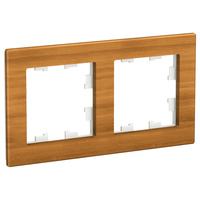 Schneider electric ATLAS DESIGN NATURE 2-постовая РАМКА, ДЕРЕВО БАМБУК ATN353202
