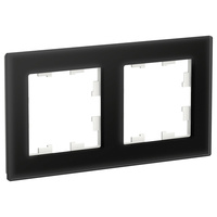 Schneider electric ATLAS DESIGN NATURE 2-постовая РАМКА, ОРГАНИЧЕСКОЕ СТЕКЛО ЧЕРНЫЙ ATN321002