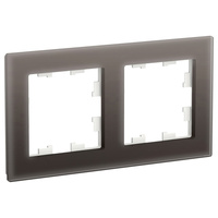Schneider electric ATLAS DESIGN NATURE 2-постовая РАМКА, ОРГАНИЧЕСКОЕ СТЕКЛО МОККО ATN320602