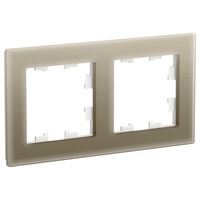 Schneider electric ATLAS DESIGN NATURE 2-постовая РАМКА, ОРГАНИЧЕСКОЕ СТЕКЛО ШАМПАНЬ ATN320502