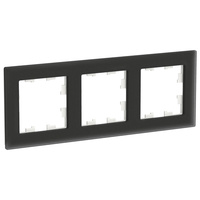 Schneider electric ATLASDESIGN NATURE 3-постовая РАМКА, МАТОВОЕ ОРГАНИЧЕСКОЕ СТЕКЛО ЧЕРНЫЙ ATN331003
