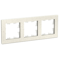 Schneider electric ATLASDESIGN NATURE 3-постовая РАМКА, МРАМОР КРЕМ РОЯЛ ATN343103