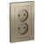 Schneider Electric ATLAS DESIGN РОЗЕТКА двойная без заземления,16А, в сборе, ШАМПАНЬ ATN000520
