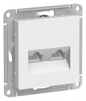 Schneider Electric ATLAS DESIGN РОЗЕТКА двойная компьютерная RJ45+RJ45, кат.5E, механизм, БЕЛЫЙ ATN000185