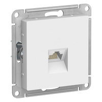 Schneider electric ATLAS DESIGN РОЗЕТКА компьютерная RJ45, кат. 6A, механизм, БЕЛЫЙ ATN000186