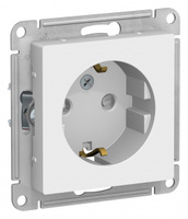 Schneider Electric ATLAS DESIGN РОЗЕТКА с заземлением со шторками, 16А, механизм, БЕЛЫЙ ATN000145
