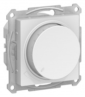 Schneider Electric ATLAS DESIGN СВЕТОРЕГУЛЯТОР (диммер) поворотно-нажимной, 315Вт, мех., БЕЛЫЙ ATN000134