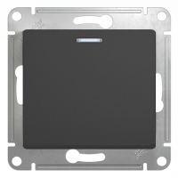 Schneider electric GLOSSA 1-клавишный ПЕРЕКЛЮЧАТЕЛЬ с подсв. сх.6а, 10АХ, механизм, АНТРАЦИТ GSL000763