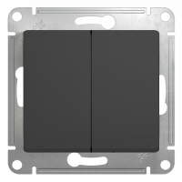 Schneider electric GLOSSA 2-клавишный ПЕРЕКЛЮЧАТЕЛЬ, сх.6, 10АХ, механизм, АНТРАЦИТ GSL000765