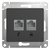 Schneider electric GLOSSA РОЗЕТКА двойная RJ11+RJ45, кат.5E, механизм, АНТРАЦИТ GSL000785 Schneider electric GLOSSA РОЗЕТКА двойная RJ11+RJ45, кат.5E, механизм, АНТРАЦИТ GSL000785