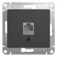 Schneider electric GLOSSA РОЗЕТКА компьютерная RJ45 кат.5E, механизм, АНТРАЦИТ GSL000781K