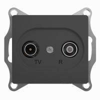 Schneider electric GLOSSA TV-R РОЗЕТКА проходная 4DB, механизм, АНТРАЦИТ GSL000795