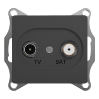 Schneider electric GLOSSA TV-SAT РОЗЕТКА оконечная 1DB, механизм, АНТРАЦИТ GSL000797