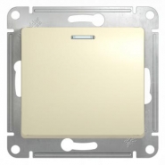 Schneider GLOSSA нажимная кнопка с подсв. крем механизм GSL000217