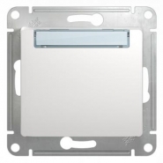Schneider GLOSSA нажимная кнопка с табличкой белая механизм GSL000119