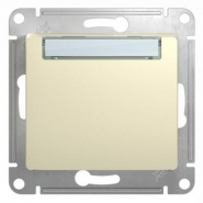 Schneider GLOSSA нажимная кнопка с табличкой крем механизм GSL000219