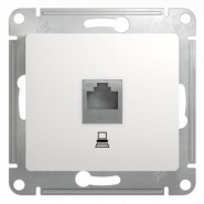 Schneider GLOSSA розетка Компьютер CAT5 белая механизм GSL000181K
