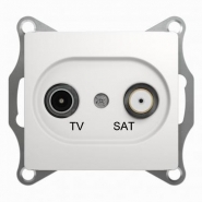 Schneider GLOSSA розетка TV-SAT оконечная 1дб. белая механизм GSL000197