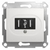 Schneider GLOSSA розетка USB 5B/1400mA 2*5B/700mA белая механизм GSL000132 Schneider GLOSSA розетка USB 5B/1400mA 2*5B/700mA белая механизм GSL000132